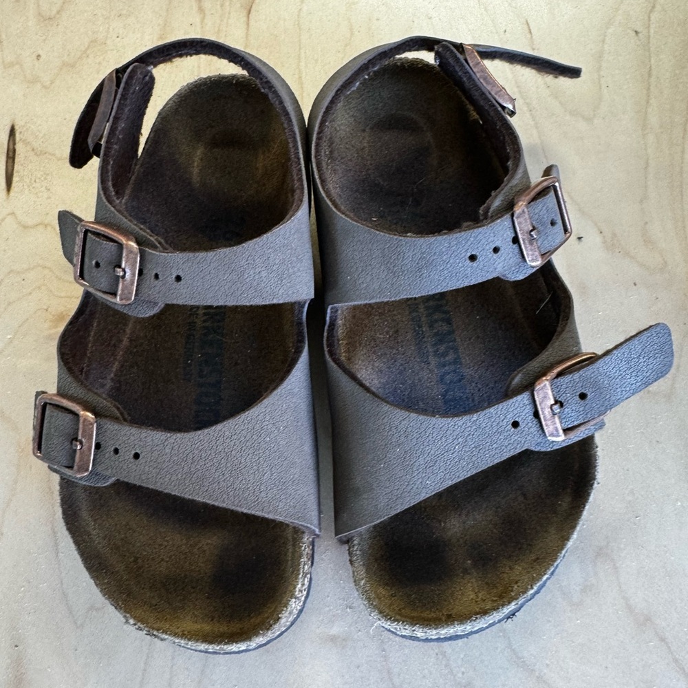 Birkenstock Brown Leather Sandals with Buckles